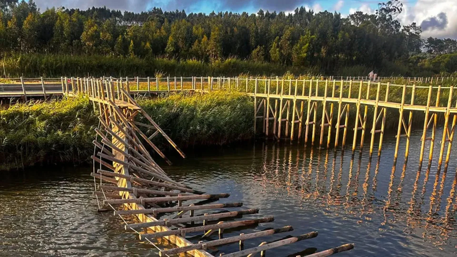 Caís Palafítico da Lagoa de Óbidos interdito devido a colapso de ancoradouro
